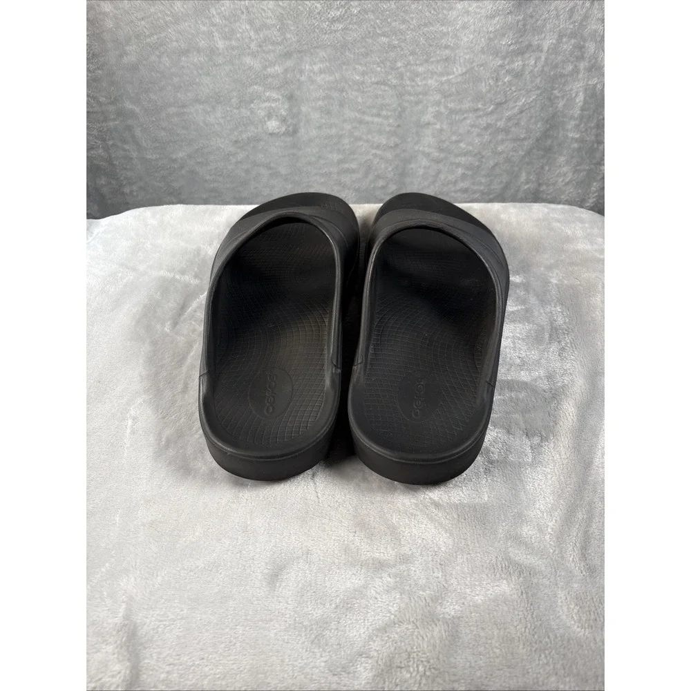 OOFOS OOahh Slides Mens Size 13 Black Comfort Sport Recovery Sandals Athleisure